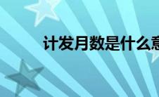 计发月数是什么意思（计发月数）