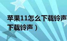 苹果11怎么下载铃声视频教程（苹果11怎么下载铃声）