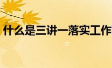 什么是三讲一落实工作（什么是三讲一落实）