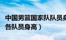 中国男篮国家队队员身高（介绍一下中国男篮各队员身高）