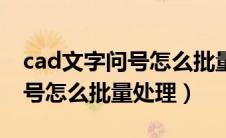 cad文字问号怎么批量解决（cad文字显示问号怎么批量处理）