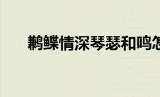 鹣鲽情深琴瑟和鸣怎么读（鹣鲽情深）
