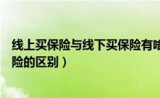 线上买保险与线下买保险有啥区别（线上买保险和线下买保险的区别）