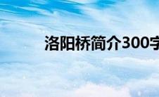洛阳桥简介300字（洛阳桥简介）