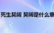 死生契阔 契阔是什么意思（死生契阔的意思）