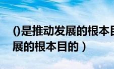 ()是推动发展的根本目的(单选)（()是推动发展的根本目的）