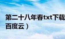 第二十八年春txt下载全文（第二十八年春txt百度云）