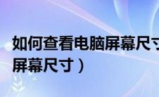 如何查看电脑屏幕尺寸win10（如何查看电脑屏幕尺寸）