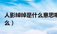 人影绰绰是什么意思呢（人影绰绰的意思是什么）