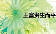 王富贵生而平凡（王富贵）
