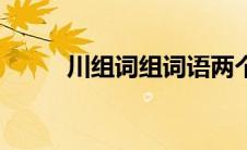 川组词组词语两个字（川组词组）