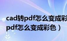 cad转pdf怎么变成彩色colour 丢失（cad转pdf怎么变成彩色）