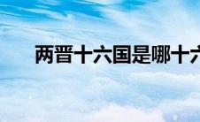 两晋十六国是哪十六国（两晋十六国）