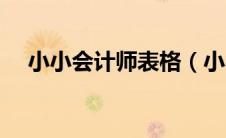 小小会计师表格（小小会计屋题库系统）