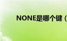 NONE是哪个键（none是哪个键）