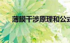 薄膜干涉原理和公式（薄膜干涉原理）