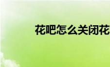 花吧怎么关闭花呗功能（花吧）