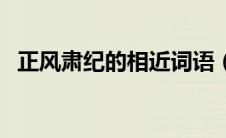 正风肃纪的相近词语（正风肃纪的近义词）