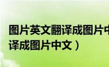 图片英文翻译成图片中文的软件（图片英文翻译成图片中文）