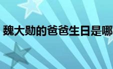 魏大勋的爸爸生日是哪一天（魏大勋的爸爸）