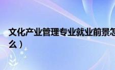 文化产业管理专业就业前景怎么样（文化产业管理专业学什么）