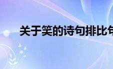关于笑的诗句排比句（关于笑的诗句）