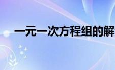 一元一次方程组的解法（方程组的解法）