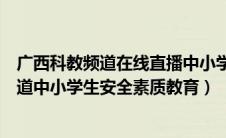 广西科教频道在线直播中小学生安全素质教育（广西科教频道中小学生安全素质教育）