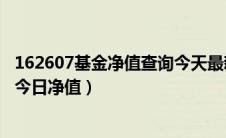 162607基金净值查询今天最新净值最新股价（162607基金今日净值）