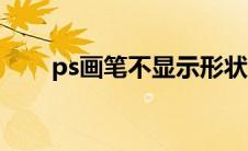 ps画笔不显示形状（ps画笔不显示）