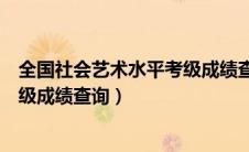全国社会艺术水平考级成绩查询系统（全国社会艺术水平考级成绩查询）
