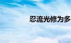 忍流光修为多高（忍流光）