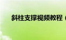 斜柱支撑视频教程（斜柱支撑的定义）
