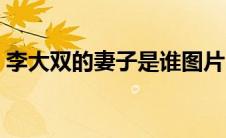 李大双的妻子是谁图片（李大双的妻子是谁）
