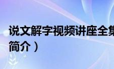 说文解字视频讲座全集公开课（说文解字频道简介）