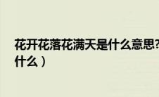 花开花落花满天是什么意思?（“花开花落花满天”全诗是什么）
