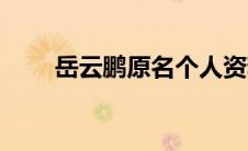 岳云鹏原名个人资料（岳云鹏原名）