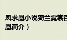凤求凰小说猗兰霓裳百度云（猗兰霓裳之凤求凰简介）