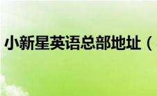 小新星英语总部地址（小新星英语学校简介）