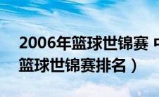 2006年篮球世锦赛 中国小组成绩（2006年篮球世锦赛排名）