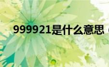 999921是什么意思（9991是什么意思）