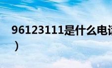 96123111是什么电话（961111是什么号码）