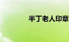 半丁老人印章（半丁简介）