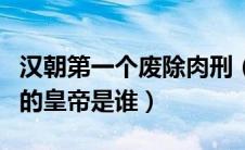 汉朝第一个废除肉刑（汉朝最先下诏废除肉刑的皇帝是谁）