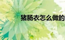 猪肠衣怎么做的（猪肠衣简介）