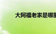 大阿福老家是哪里（大阿福老家）