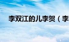 李双江的儿李贺（李双江儿子李贺简介）