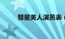 彗星美人演员表（彗星美人简介）
