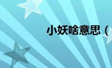小妖啥意思（小妖巾简介）