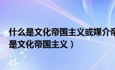 什么是文化帝国主义或媒介帝国主义?它有哪些特点?（什么是文化帝国主义）